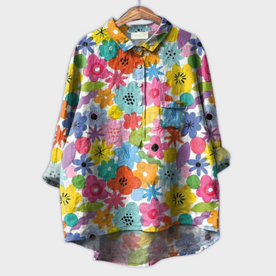 Lara | Handmade Floral Blouse with Premium Fabric