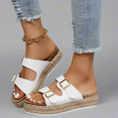 Elfriede | Sandals made from shiny premium leather