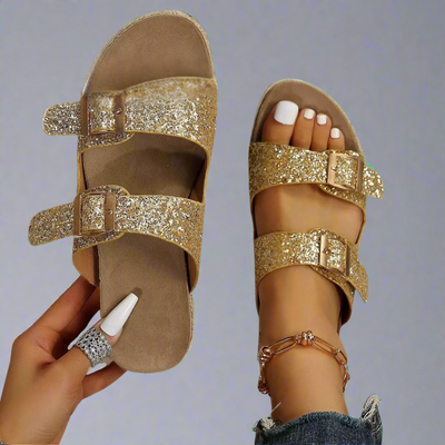 Elfriede | Sandals made from shiny premium leather