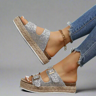 Elfriede | Sandals made from shiny premium leather
