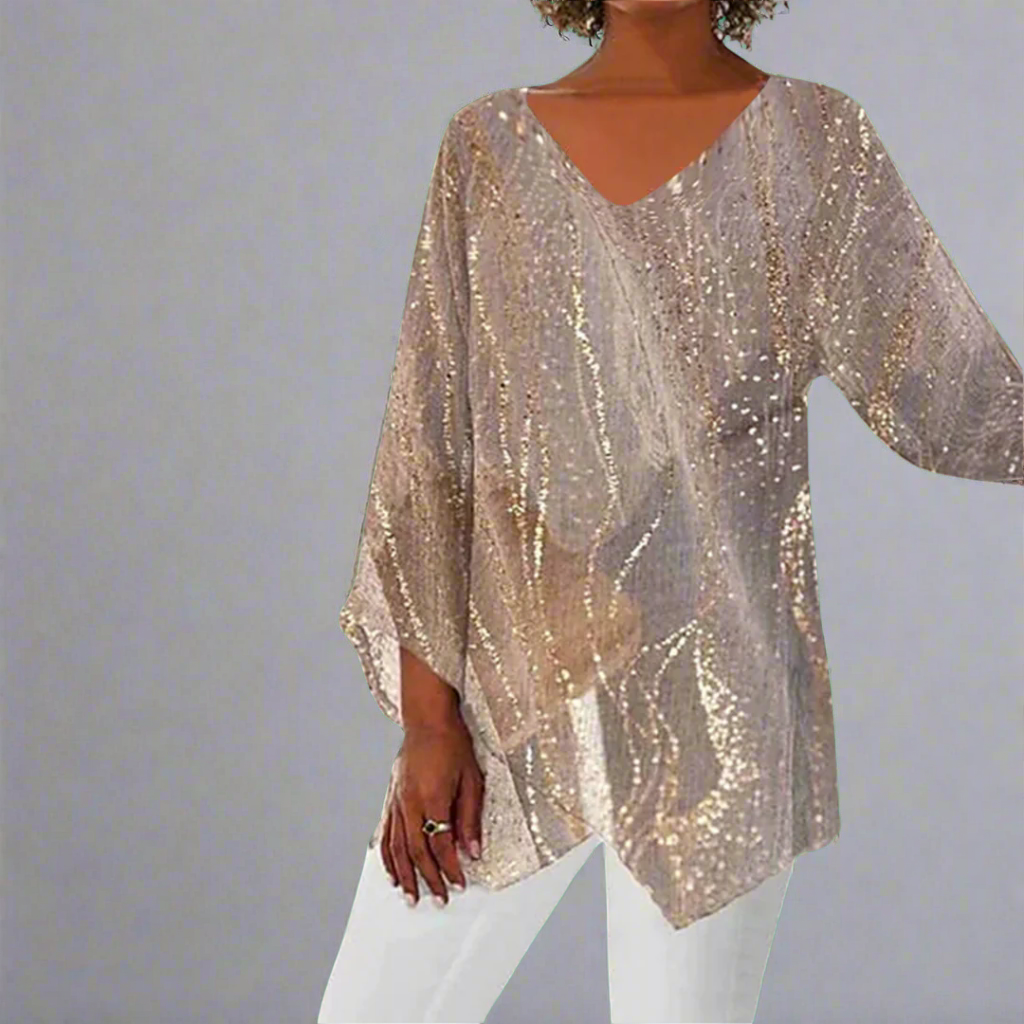 Janka | Vintage Top made from soft premium fabric with a flattering V-neck