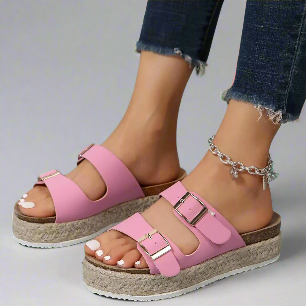 Elfriede | Sandals made from shiny premium leather