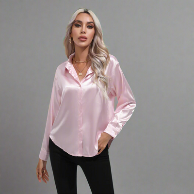 Xaveria | Premium Satin Blouse with Elegant Shine