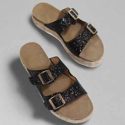 Elfriede | Sandals made from shiny premium leather