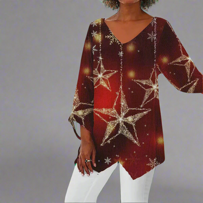 Janka | Vintage Top made from soft premium fabric with a flattering V-neck