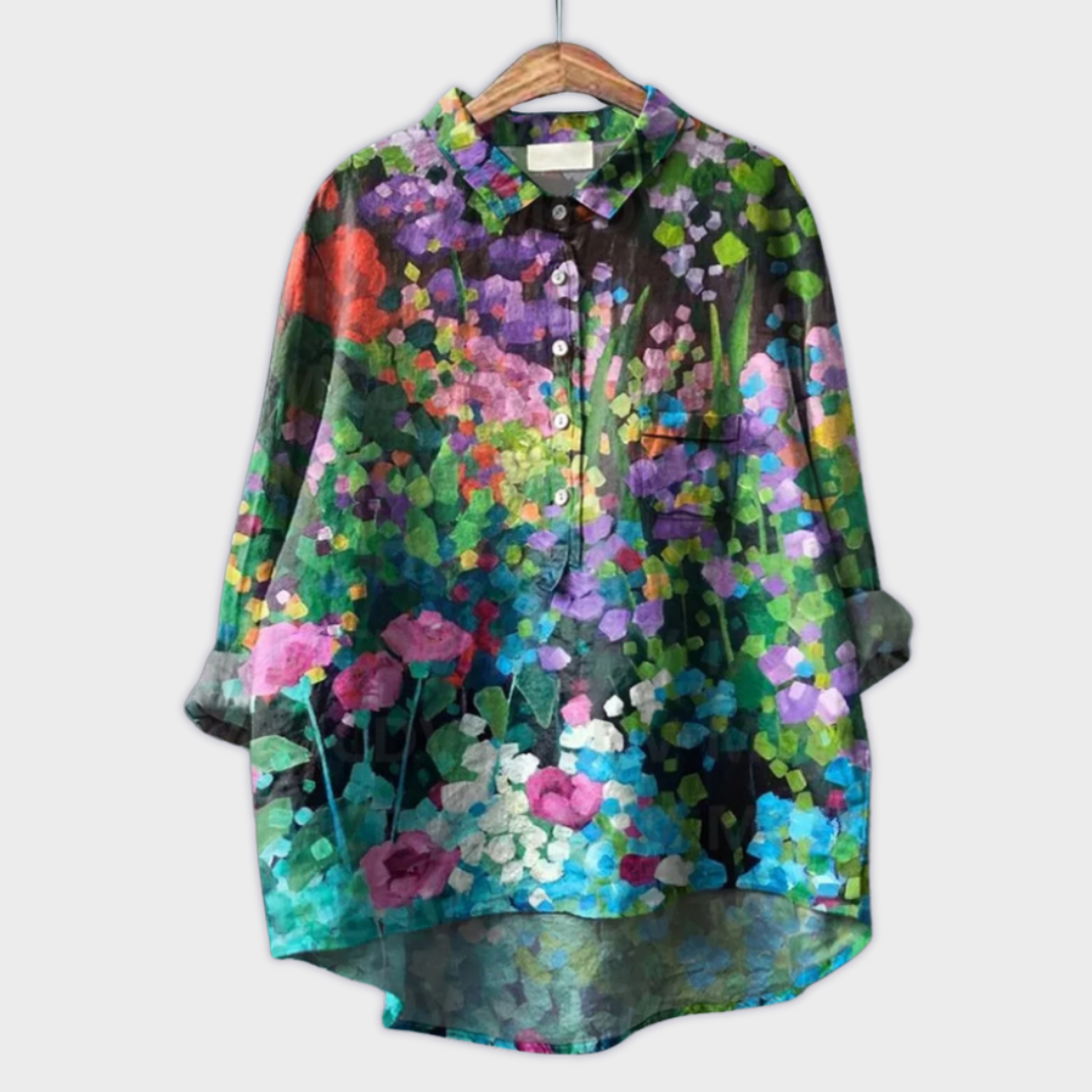 Lara | Handmade Floral Blouse with Premium Fabric
