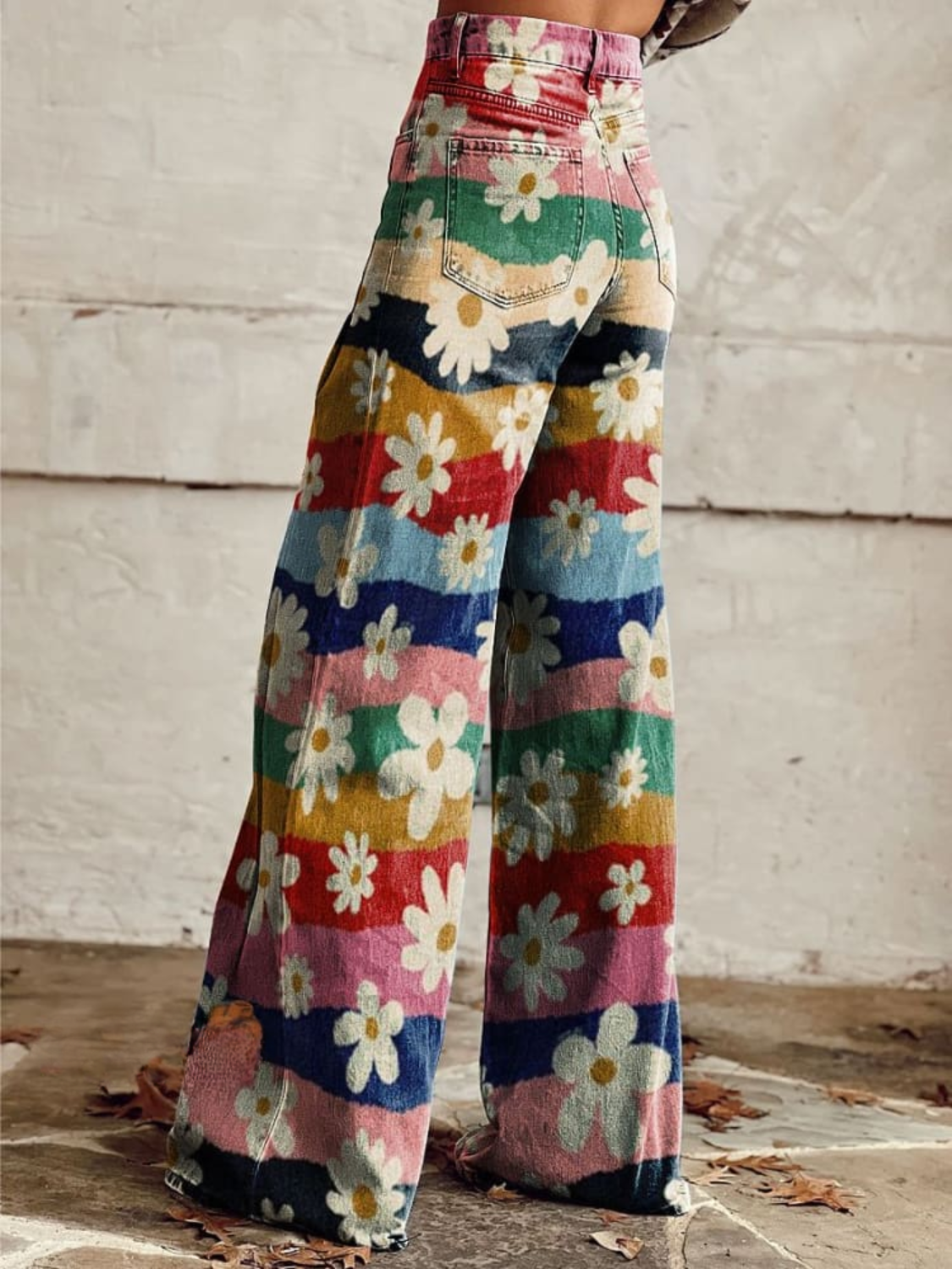 ÉLISE | Elegant and Comfortable Retro Floral Trousers