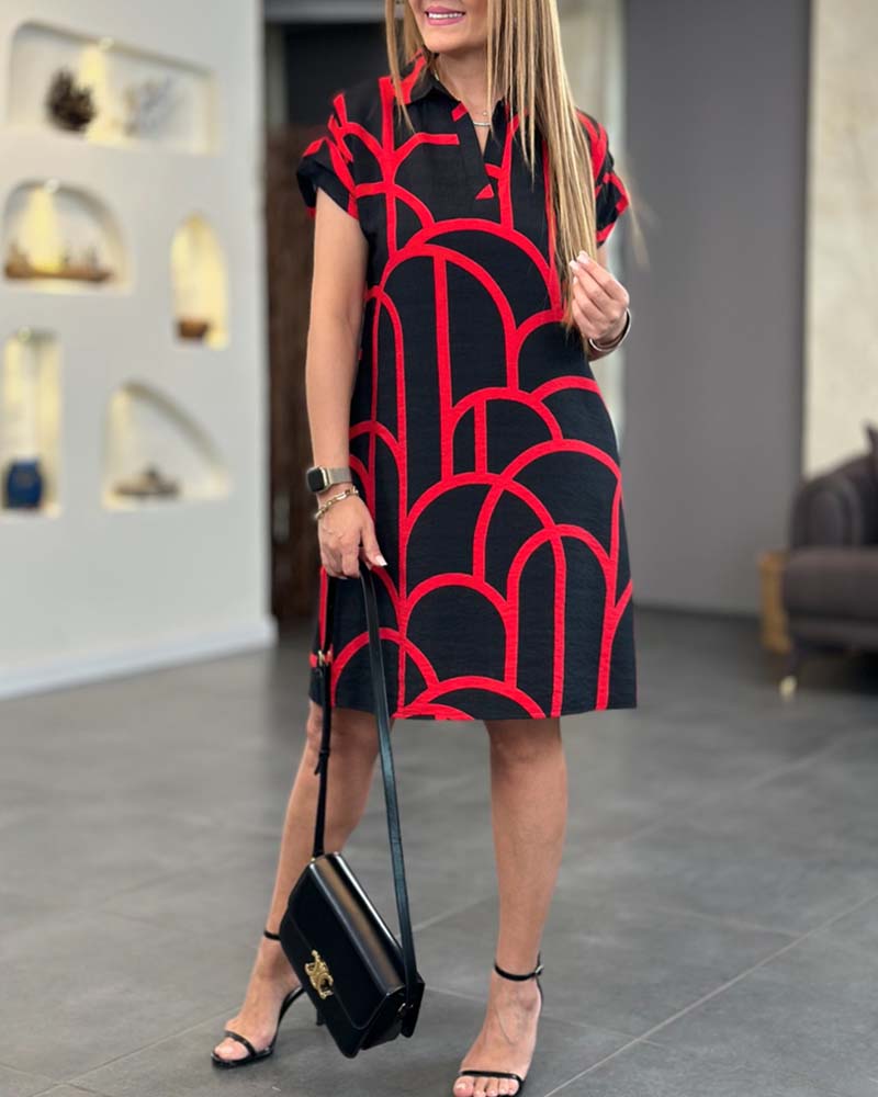 Helma - Elegant Short Sleeve Dress