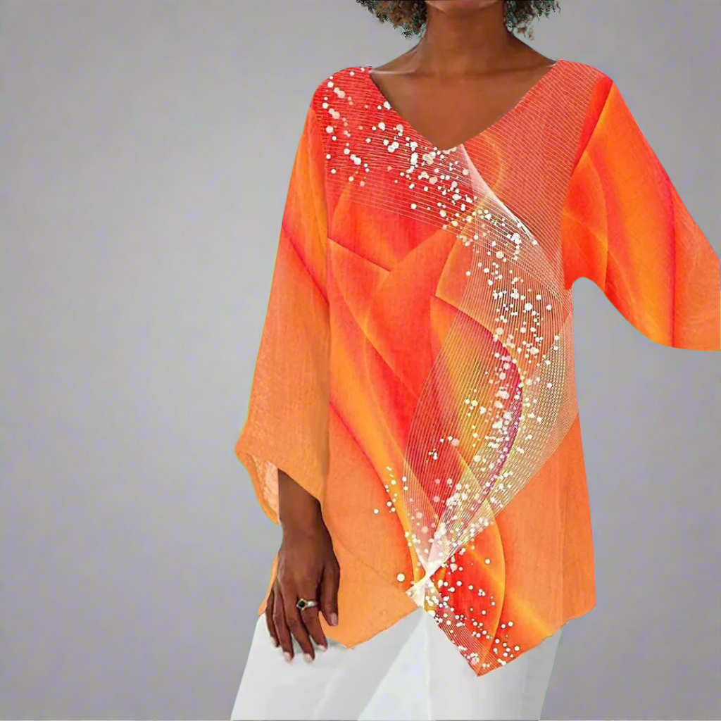 Janka | Vintage Top made from soft premium fabric with a flattering V-neck