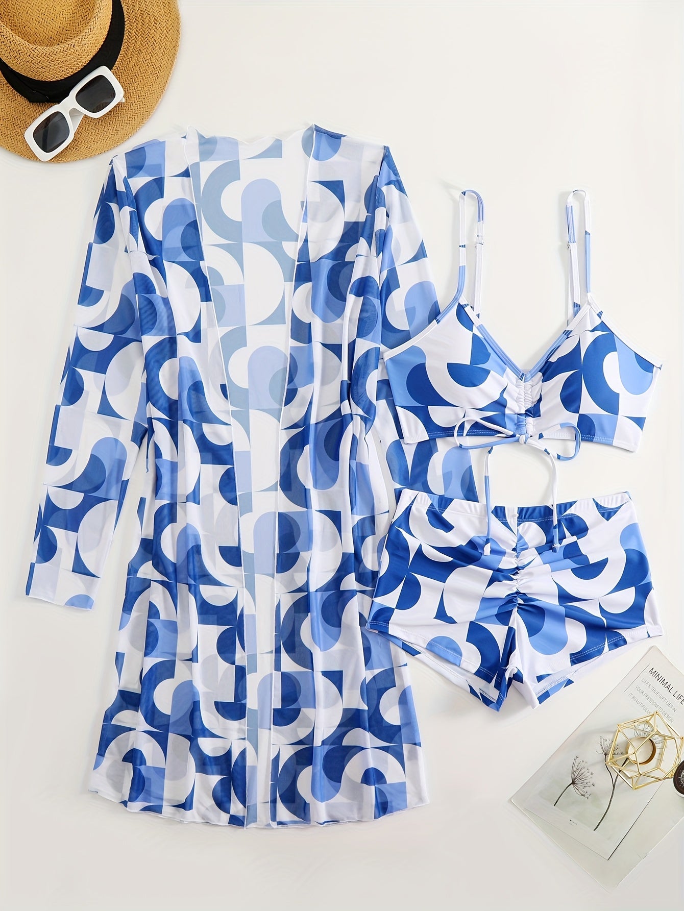 Caliora™ – 3-Piece Bikini Set with Cover-Up
