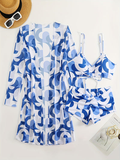 Caliora™ – 3-Piece Bikini Set with Cover-Up