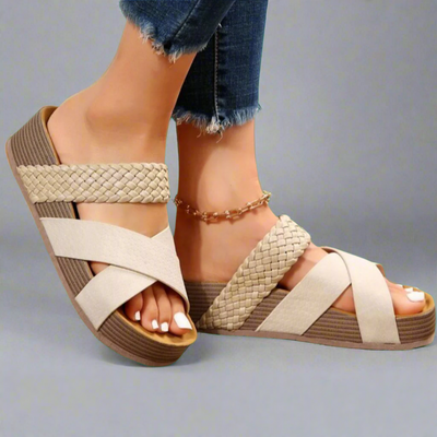 Ariana | Braided Platform Sandals with Orthopaedic Comfort