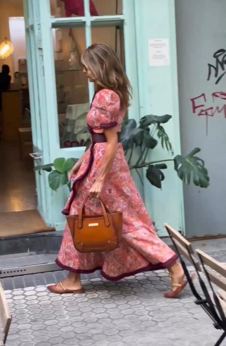 Karin | Elegant Pink Short-Sleeved Maxi Dress