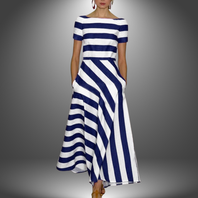 Amalia | Handmade Striped Maxi Dress