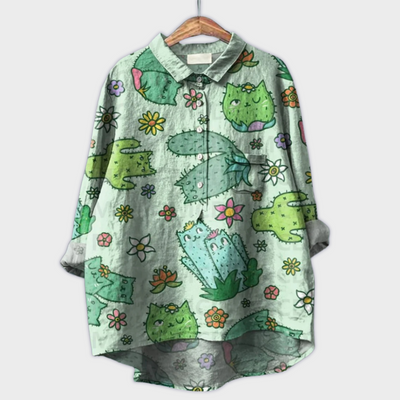 Lara | Handmade Floral Blouse with Premium Fabric