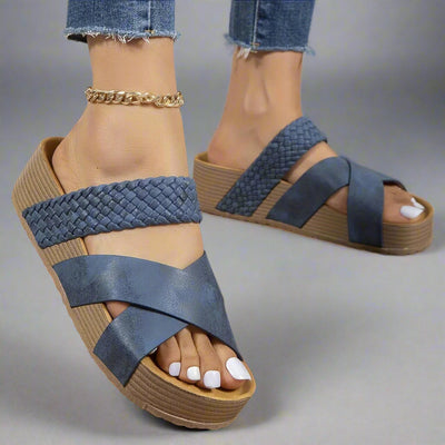 Ariana | Braided Platform Sandals with Orthopaedic Comfort