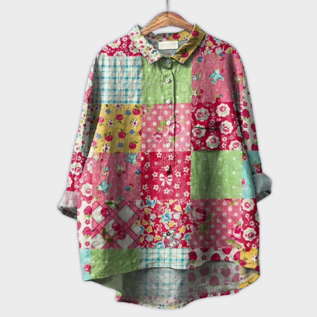 Lara | Handmade Floral Blouse with Premium Fabric