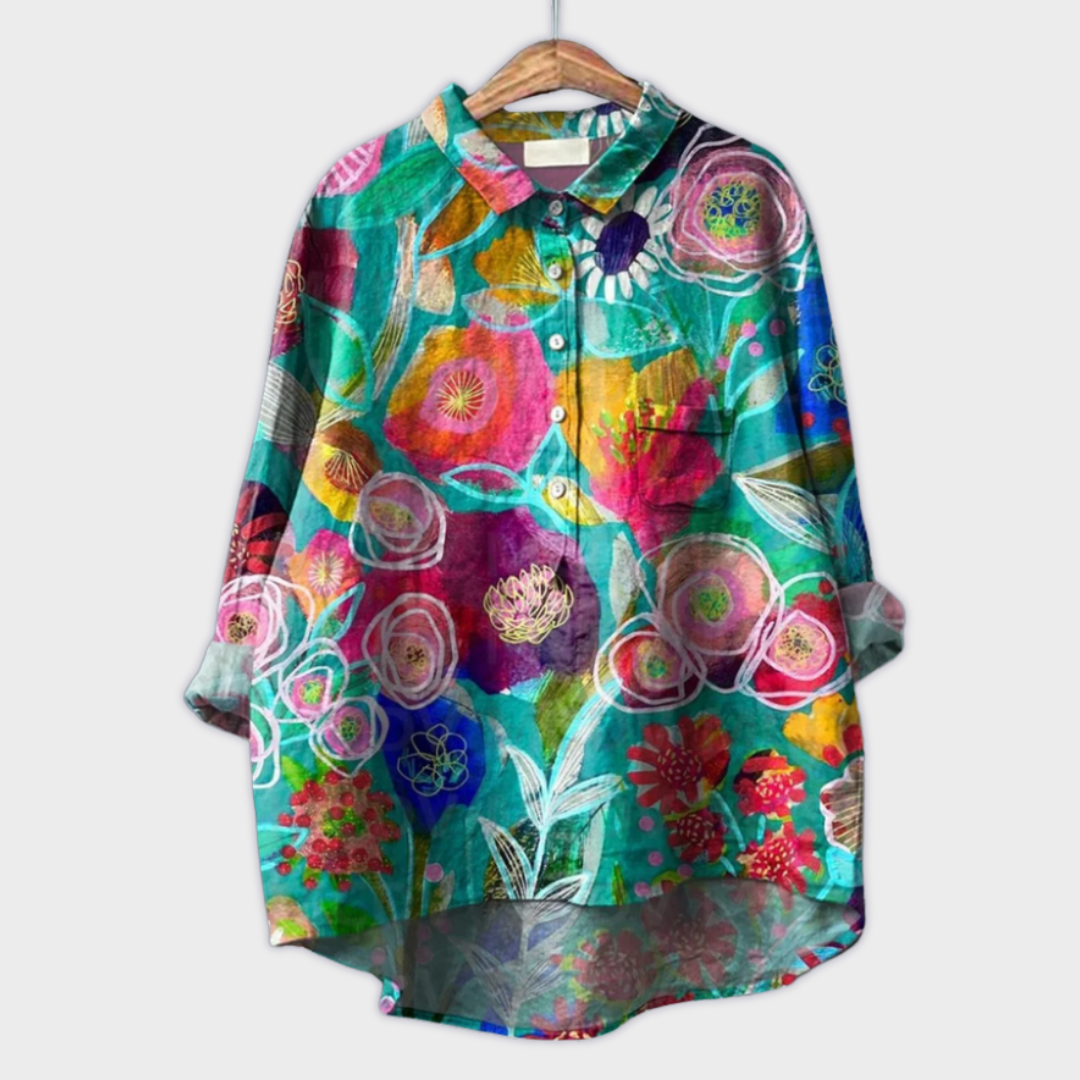 Lara | Handmade Floral Blouse with Premium Fabric