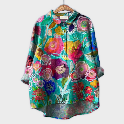 Lara | Handmade Floral Blouse with Premium Fabric