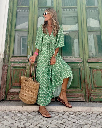 Elin™ | Boheme Cotton Maxi Dress