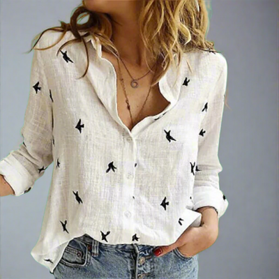 Solveig | Premium Cotton Blouse with Elegant Cut