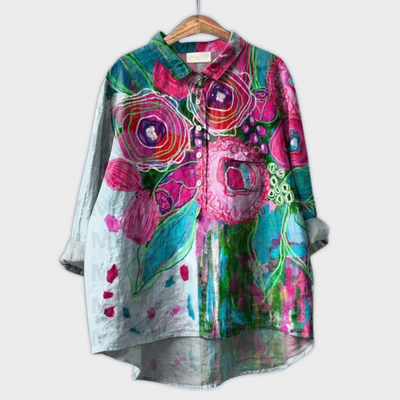 Lara | Handmade Floral Blouse with Premium Fabric