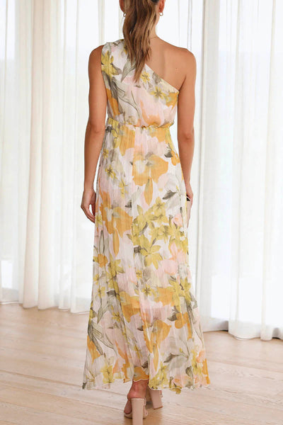 Caprice - Printed Off-Shoulder Dress