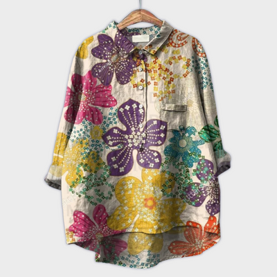Lara | Handmade Floral Blouse with Premium Fabric