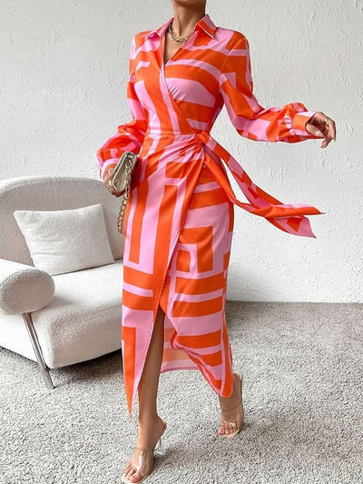 Amira - Wrap Print Dress