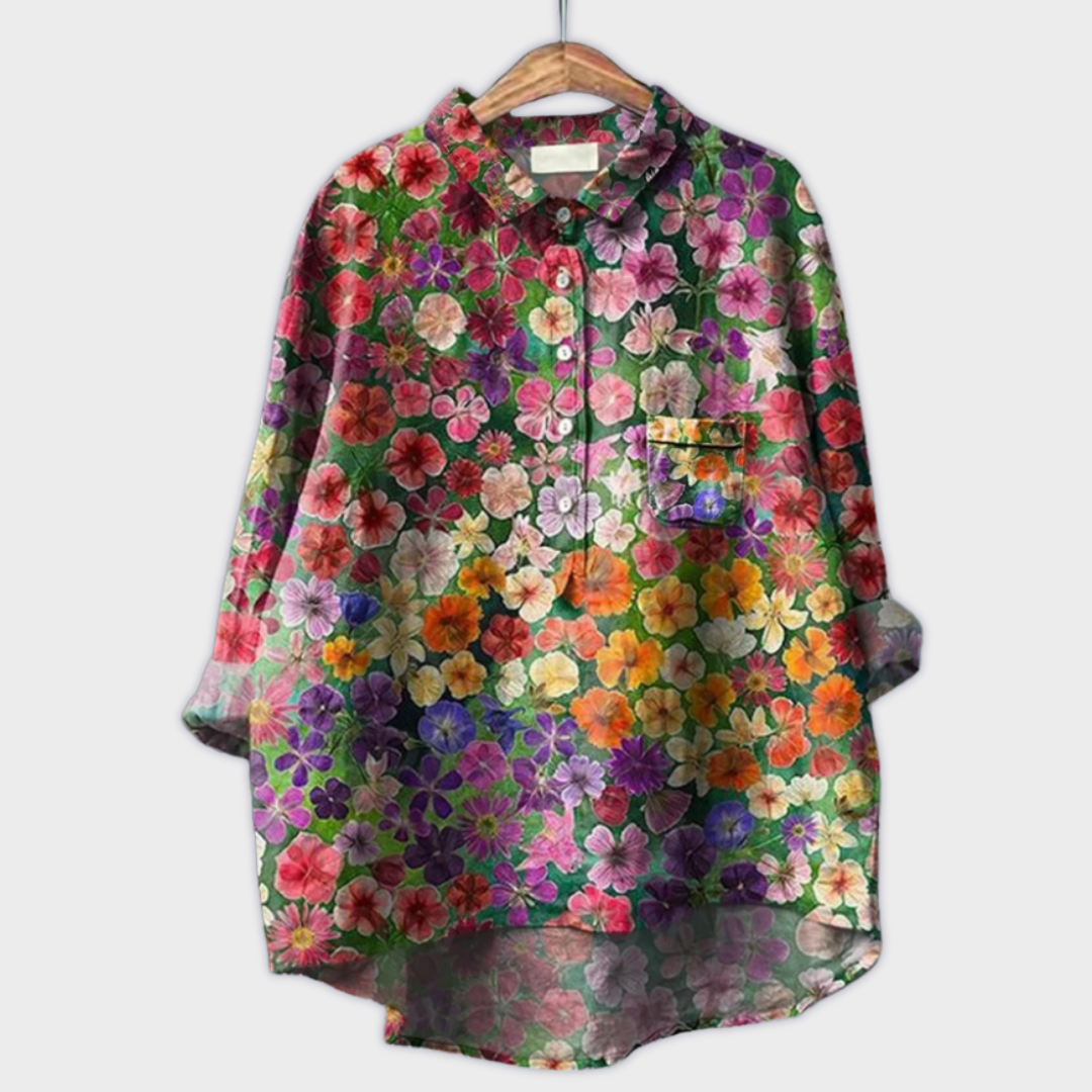Lara | Handmade Floral Blouse with Premium Fabric