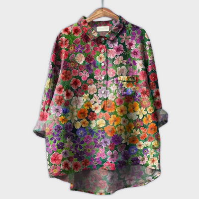 Lara | Handmade Floral Blouse with Premium Fabric