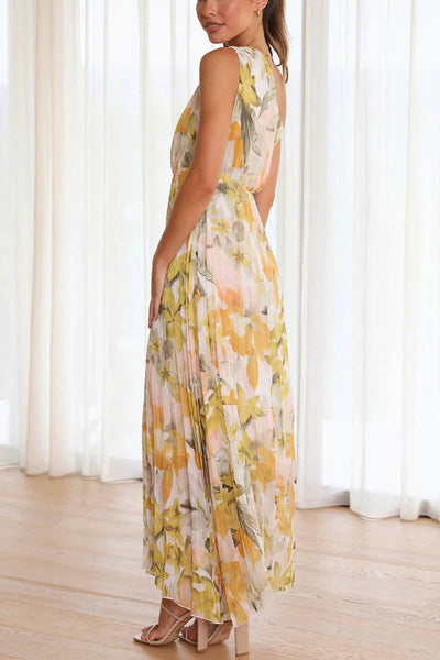 Caprice - Printed Off-Shoulder Dress