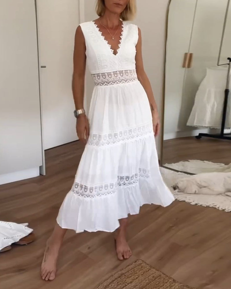 Alexa - Blonde V-Neck Cami Dress