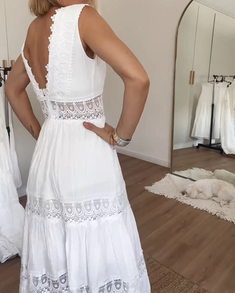 Alexa - Blonde V-Neck Cami Dress