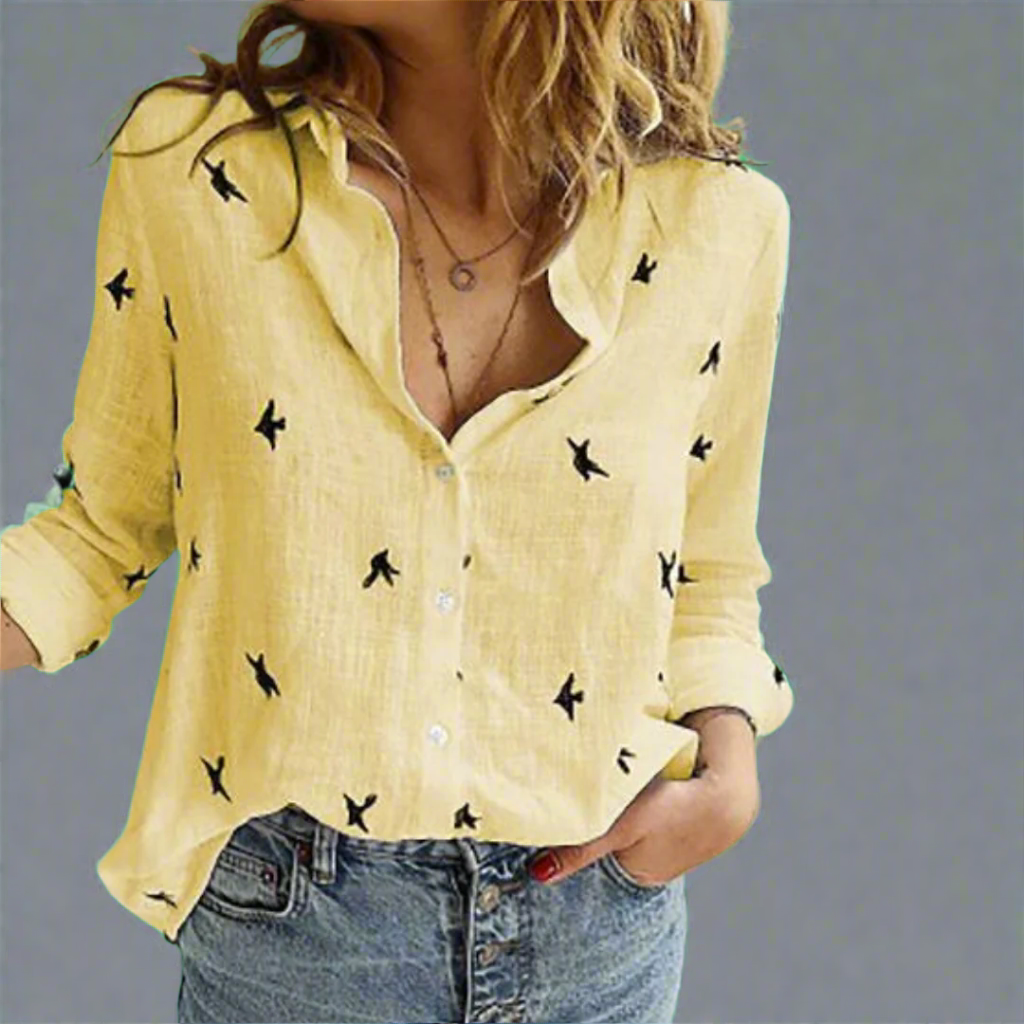 Solveig | Premium Cotton Blouse with Elegant Cut