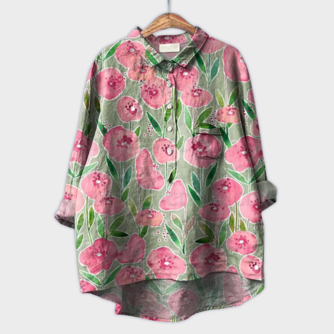 Lara | Handmade Floral Blouse with Premium Fabric