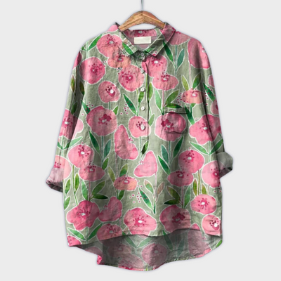 Lara | Handmade Floral Blouse with Premium Fabric