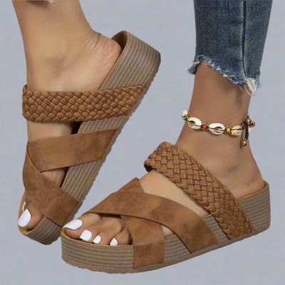 Ariana | Braided Platform Sandals with Orthopaedic Comfort