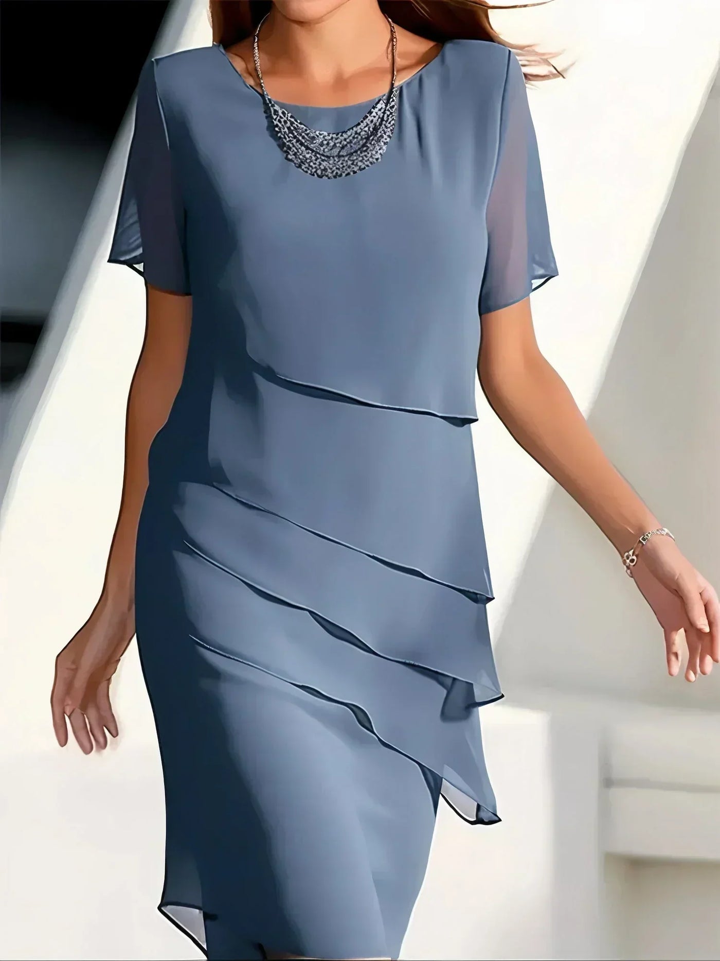 Isabella - Elegant dress with tummy coverage