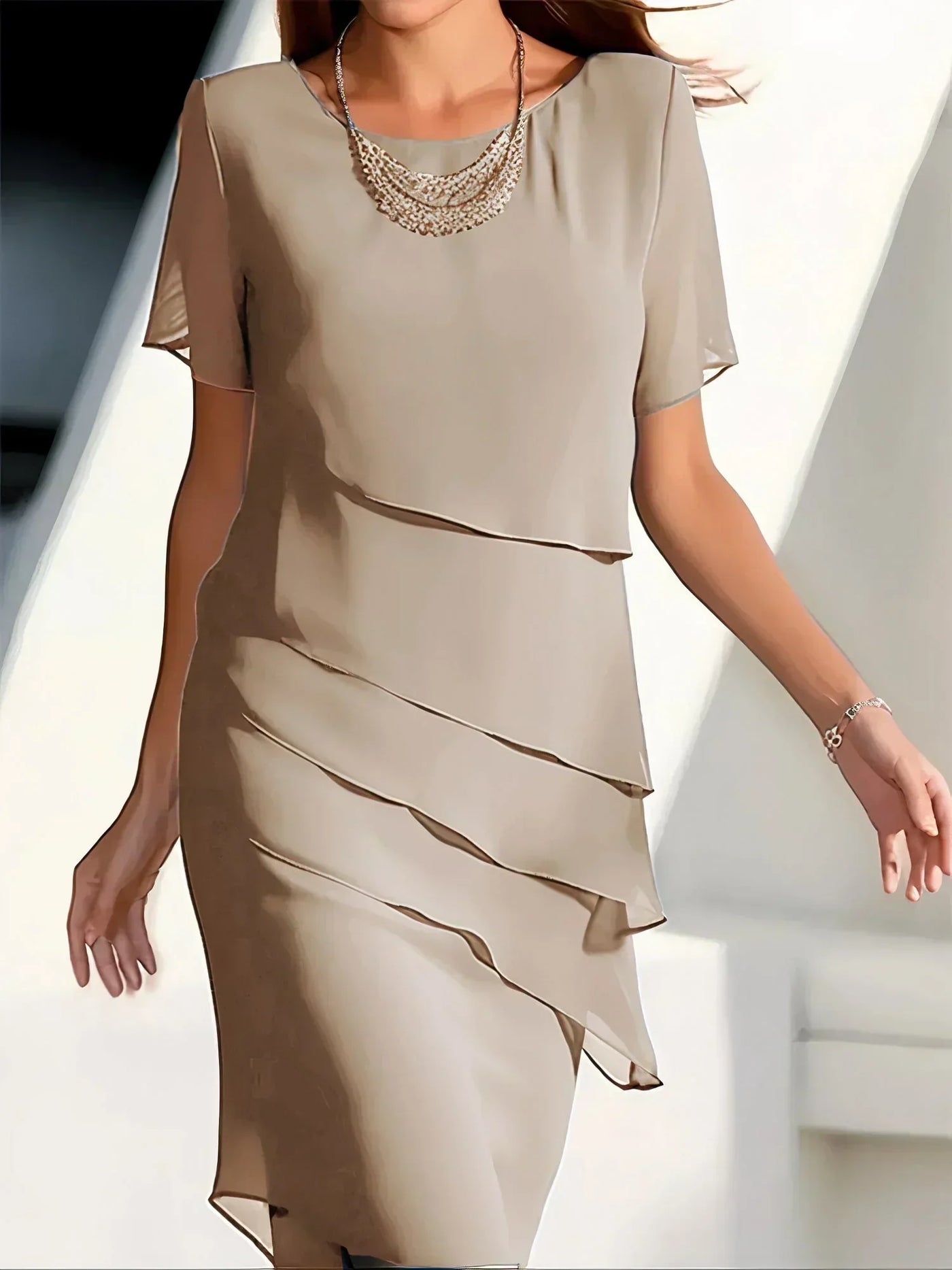 Isabella - Elegant dress with tummy coverage