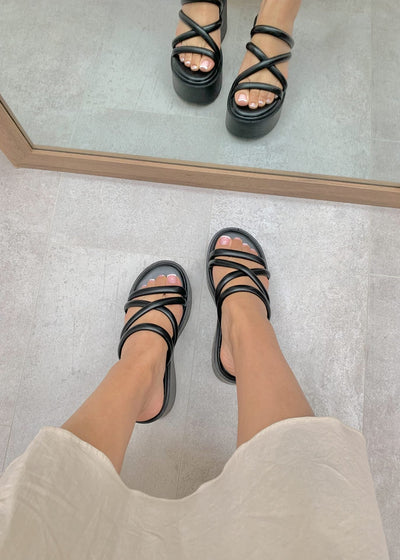 Nia™ | Stylish Wedge Slides with Straps