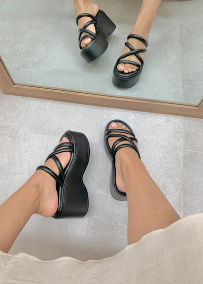 Nia™ | Stylish Wedge Slides with Straps