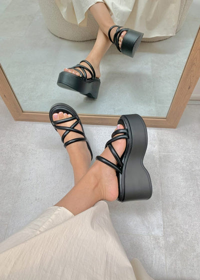Nia™ | Stylish Wedge Slides with Straps