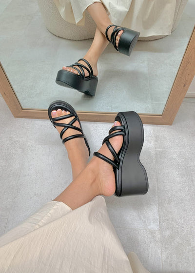 Nia™ | Stylish Wedge Slides with Straps