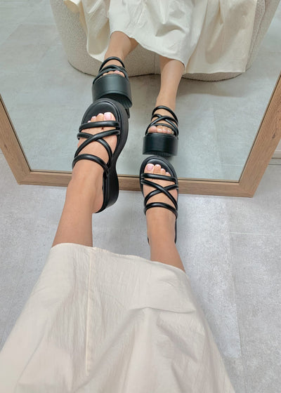 Nia™ | Stylish Wedge Slides with Straps