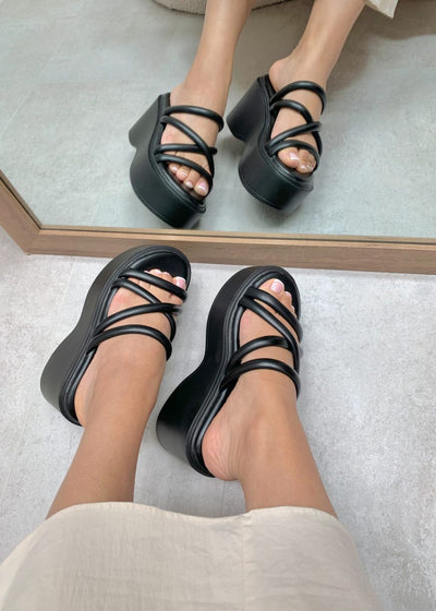 Nia™ | Stylish Wedge Slides with Straps