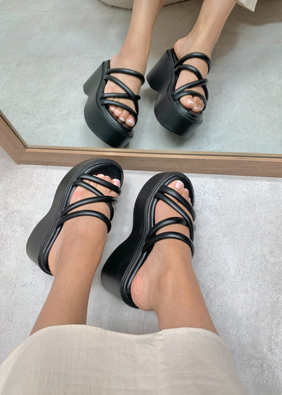 Nia™ | Stylish Wedge Slides with Straps