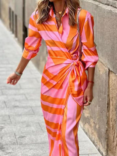 Amira - Wrap Print Dress