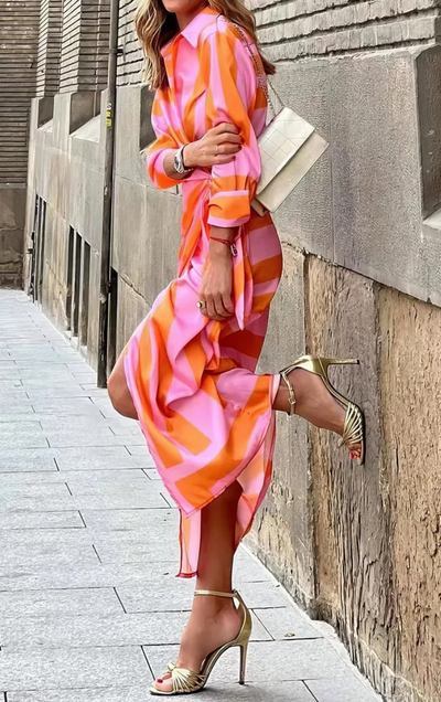 Amira - Wrap Print Dress