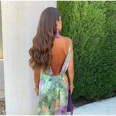 Anisten™ | Women's Long Halo-Dye Printed Bohemian Summer Dress